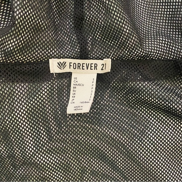 S/4  90s y2k style Hooded Jacket quarter zip plant green  windbreaker - Picture 9 of 9